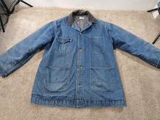 Vtg Sears Blanket Lined Work Leisure Denim Chore Jacket Coat Sz L picture