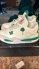 Nike Nike SB x Air Jordan 4 Pine Green White/Green Lace-Up Skate Shoes picture