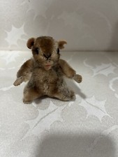 Vintage Steiff 4” Nagy Beaver No Ear Button Made In Germany Ear Damage picture