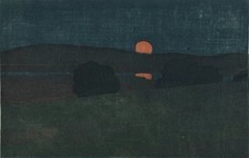 Félix Vallotton : Sunset at Honfleur : Symbolist Landscape Art Print picture