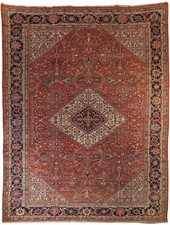 Pre-1900 Antique Traditional Large Rug 10x14 Ft Handmade Oriental Wool Carpet picture