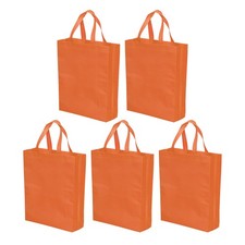 10 x Reusable Gift Bag DIY Blank Non-Woven Tote Bags Great Orange 38 x 30cm picture