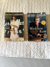 Anthony Bourdain Kitchen Confidential & Medium Raw 1st Edition Paperback Books picture