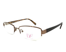 Diane Von Furstenberg Eyeglasses Frames DVF8032 200 Brown Half Rim 52-17-135 picture