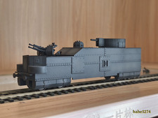 HO 1/87 DRG German PZ28 1942 Armored Train Anti-Aircraft Wagon Moveable Quad Gun picture