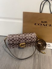 Coach Tabby Shoulder Bag 26 Crystal Signature Jacquard CDZ34 Mushroom picture