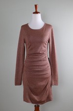 EXPRESS NWT $79 Sparkle Stretch Knit Shirred Sweater Dress Size Medium picture