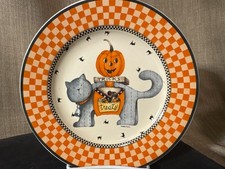 Vintage Debbie Mumm Brown Cat Halloween 2000 Salad 8