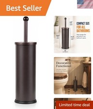 Elegant Rust-Resistant Bronze Toilet Brush Holder with Lid for Stylish Bathrooms picture