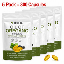 Resilia Oil of Oregano 6000mg with Black Seed Oil Softgels – 60 Capsules picture