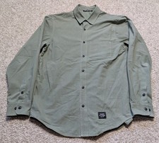 Saint Alfred Chicago Military Style Button Up Olive Drab Green Size Large Cotton picture