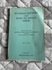 Vintage 1942 Business Letters And How To Write Them Handbook First Ed picture