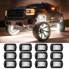 MICTUNING C2 White LED Rock Lights - 8/12/16 Pods LED Underglow Neon Light Kits picture