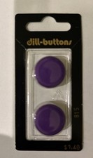 VTG dill-buttons Purple (815) Shank 3/4” (20 MM) 2-pack Germany Washable NEW picture