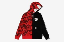 Gears of War  x AAPE BY A BATHING APE Hoodie - Black/Red Camo Size XL BNIB New picture