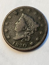 RARE: 1820/20 Over 19, Coronet Head Large Cent,  See Pictures,  USA picture