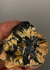 Amazing Golden Rutile with Shiny Hematite picture