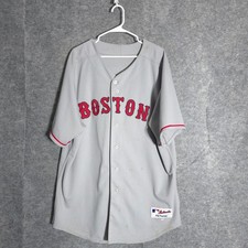VTG Majestic Boston Red Sox Damon 18 Authentic Road Jersey Mens 54 Gray MLB USA picture