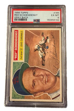 1956 Topps Set-Break #165 Red Schoendienst Gray Back PSA 6 EX-MT (Centered) picture