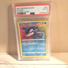 2021 Pokemon SWSH Kyogre Shining Fates Card #021 Graded PSA 4 VG-EX Pokémon Card picture