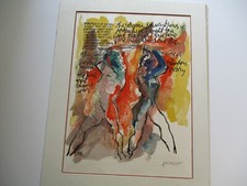 LARGE POSTER ABRAHAM RATTNER LITHOGRAPH RARE 1970'S ABSTRACT MODERNISM VINTAGE picture