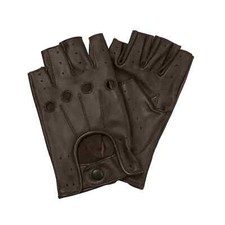 Fingerless 100% Genuine Leather Driving Gloves Chauffeur Wears picture