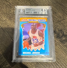 Fleer 1990-91 Michael Jordan #5 All-Stars Insert Basketball Card BGS 8.5 picture
