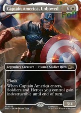 MTG MSC *FOIL* R Captain America, Unbowed (Borderless) #505 NM picture