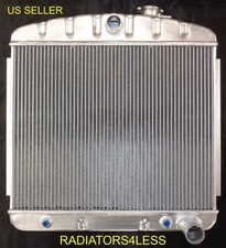 NEW 3 ROW ALL ALUMINUM RADIATOR 55 56 57 CHEVY BEL AIR STAMPED TANKS OEM LOOK V8 picture