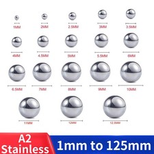 A2 Stainless Steel Ball Bearings 1mm 2mm 3mm 4mm 5mm 6mm 8mm 9mm 10mm to 125mm picture