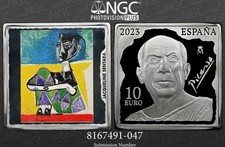 2023M Spain S10E Picasso Jaqueline 1 oz Silver 1st/500 NGC PF 70 UC Top Pop picture