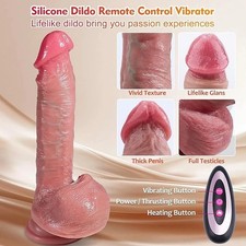 4IN1-Telescopic-Thrusting-Heating-Vibrator-Dildo-for-Women-Massage-Toy-Lubricant picture