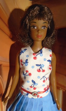 REPRODUCTION BLACK FRANCIE BARBIE TNT GORGEOUS BONUS OUTFIT  picture