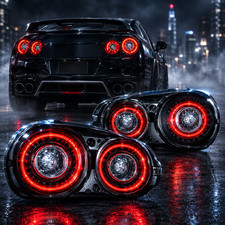Tail Lights For 2008-2026 Nissan GTR R35 LED Red Sequential Rear Brake Lamp Set picture