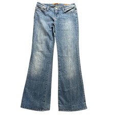 Seven7 Flare Jeans Women 28 (fits 30x30) Blue Medium Wash Stretch Distressed picture