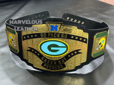 Custom Green Bay Packers Legacy Championship Wrestling Belt 2mm Brass Adult Size picture