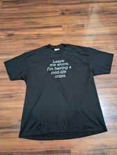 Vintage '80S Midlife Crisis Parody T-shirt Black Single Stitched USA Men's XL  picture