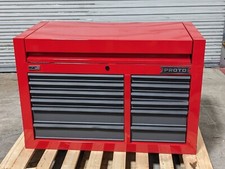 Proto Red Steel Top Chest Tool Box 12 Drawer 41 x 22 x 27 Scratch N Dent picture