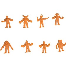 Vintage MUSCLE Men Kinnikuman Figures Lot of 8 Orange Ramenman Hawkman 1980s picture