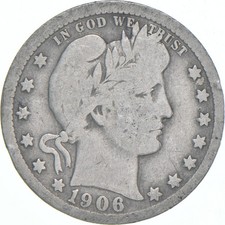 1906-O Barber Quarter Average Circ picture