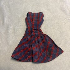 Vintage Mattel Barbie Doll #1651 BEAU TIME Dress Red & Blue No Bow TLC 1966 picture