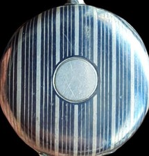 Exclusive Antique Art Deco Silver Enamel Swiss OMEGA Pocket Watch Pendant C 1915 picture
