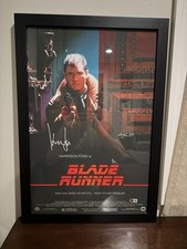 Harrison Ford SIGNED Blade Runner Poster 16x24 BOS COA Framed picture