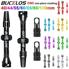​BUCKLOS MTB Road Tubeless Presta Valve Stem 40/44/55/60/65/80/100mm Removable picture