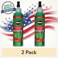 2 Pack New Slime 10003 Bike Tube Puncture Repair Sealant, Prevent & Repair, 8oz picture