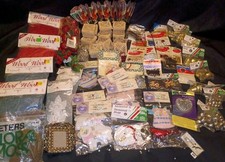 70+ Pc Lot Vtg Ornaments, Bells, Sequins, & Other Assorted Arts & Craft Items picture