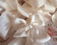6 Yards Pearl Silk Ribbon 1.25
