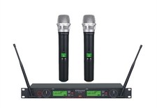 GTD Audio 2x800 Channel UHF Diversity Wireless Microphone Mic System 733H picture