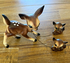 Vintage Mid-Century Japan Chained Deer Family Set - Model 2TC-2289 picture