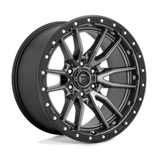 20x10 Fuel Wheels D680 Rebel Matte Gun Metal Black Bead Ring Rims 6x139.7 (1pc) picture